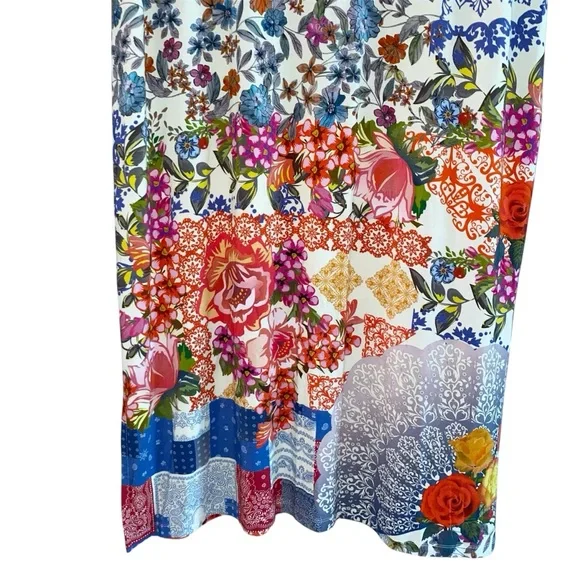 Johnny Was Tango Maxi T-Shirt Midi Length Patchwork Dress Size XL - Picture 8 of 16